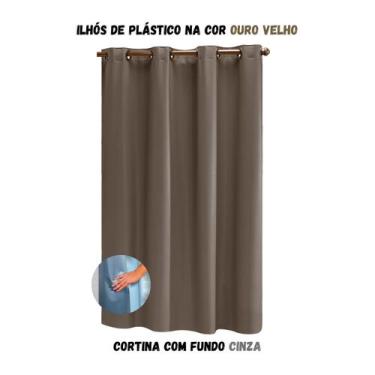 Imagem de Cortina Blackout para Sala ou Quarto PVC (plástico) UMA FOLHA Rústica 