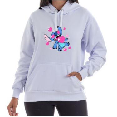 Imagem de Moletom Lilo e Sticth blusa flanelada unissex - AUTENTICO BUGRE, Branc