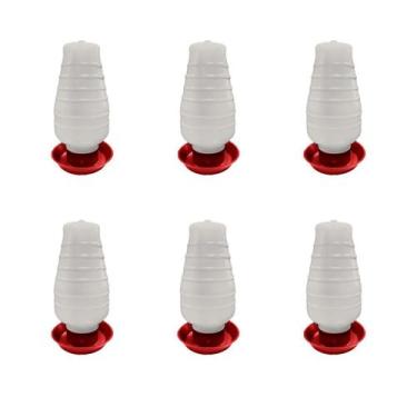Imagem de Bebedouro Plástico Automático Aves Frangos c/ Rosca 5L 6Un - Shoplonas