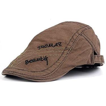 Imagem de Boina Estilosa Italiana moda bordado para homem newsboy boné algodão b