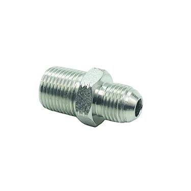 Imagem de CDQBWKJGFJ 1 peça adaptador de tubo 3/20.3 cm macho 37° Flare JIC x 3/20.3 cm macho NPT encaixe hidráulico de aço chapeado