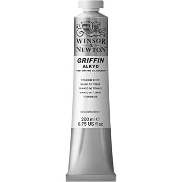 Imagem de Winsor & Newton Tinta a óleo de secagem rápida Griffin, tubo de 200 ml, branco titânio