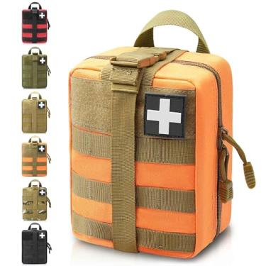 Imagem de Bolsa Rip Away Ifak, bolsa de primeiros socorros Molle vazia, cinto tático laranja rasgado, bolsas médicas EMT apenas para caminhadas, acampamento
