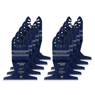 Imagem de Norske Ferramentas NOTP279 7,95 cm corte nivelado dente japonês oscilante multiferramenta lâmina acessório universal para madeira de lei (pacote com 10 peças)