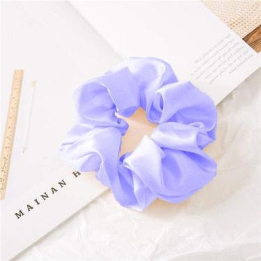 Imagem de Kit 05 Xuxinha de Cetim Scrunchie Elástico de Cabelo Rabicó Frufru par