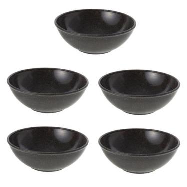 Imagem de 5un Tigela bowl 700ml salada petiscos Preto - Evo