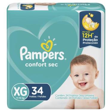 Imagem de Fralda Pampers Confort Sec Tamanho XG 34 Unidades