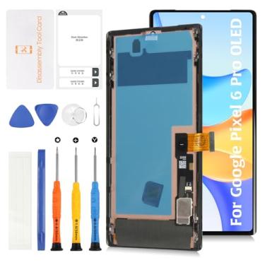 Imagem de Olivechard Tela OLED para Google Pixel 6 Pro de 6,7 polegadas + moldura (transferência de cabo de impressão digital necessária) Tela LCD de substituição para montagem digitalizador sensível ao toque