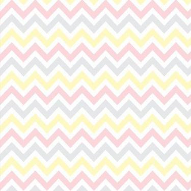 Imagem de Papel De Parede Adesivo Chevron Rosa Amarelo Cinza Quarto 3m - Leliz P