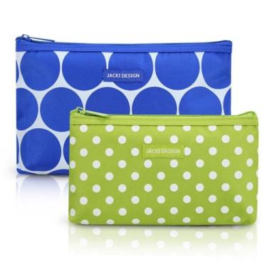 Imagem de Kit de Necessaire de 2 Peças Dots Jacki Design Azul