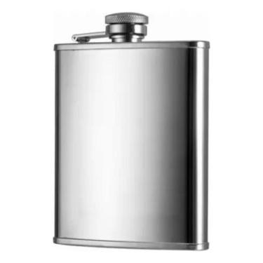 Imagem de Cantil De Bolso Porta Bebida Whisky Vodka Rum Aço Inox 200ml - Weeze