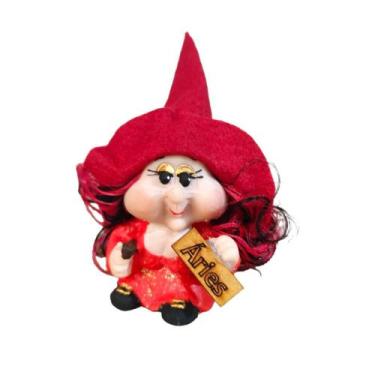 Imagem de Bruxinha Zoe do Signo de Resina Signo Aries Cor Vermelho - Decore Casa