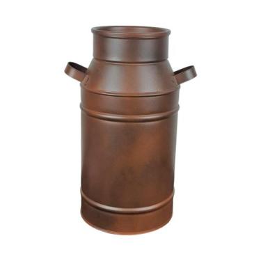 Imagem de Latão de Leite decoração Rústico 34 cm Pintado Metal Galvanizado produ