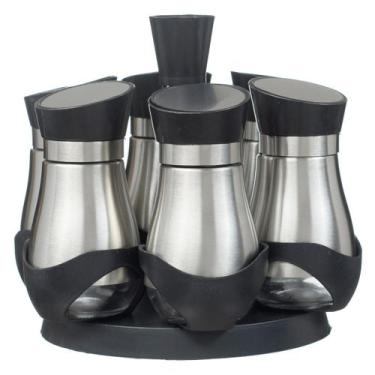 Imagem de Porta Condimento Temperos Suporte Giratório 6 Potes Cozinha - PGB