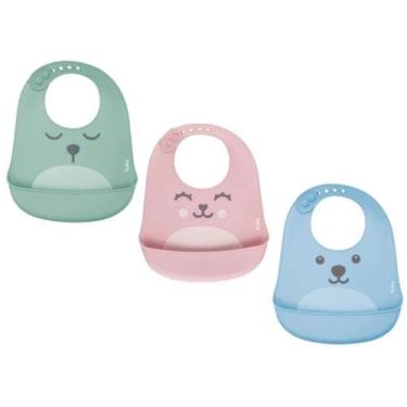 Imagem de Babador Silicone Impermeavel Bebe Menino Menina Gumy Buba, Verde