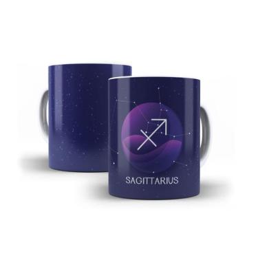 Imagem de Xícara Branca Porcelana Signo Sagitário + Caixinha - RYLLO