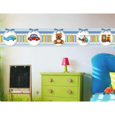 Imagem de Faixa bonder decorativa quarto infantil  jogo 04 peças med.10x100) - A