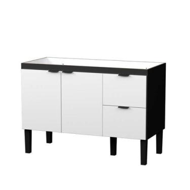 Imagem de Gabinete de Cozinha Preto e Branco em Madeira 114cm Colibri Cozimax