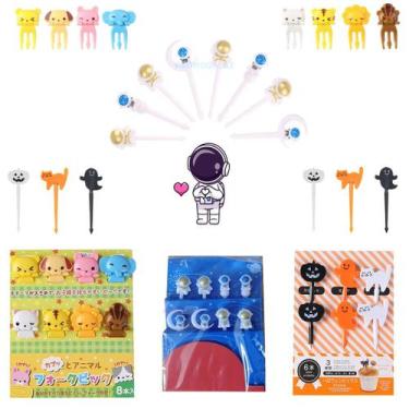 Imagem de Kit Garfinhos Palitinhos Infantis Para Petisco Frutas 22pçs - PromoGal