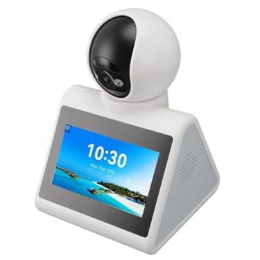 Imagem de Câmera de Videochamada Bidirecional Com Tela HD, Câmera de Segurança Doméstica Interna de 1080P 2MP, Câmera de babá Doméstica Interna de Chamada Com um Clique de 2 Vias, Câmera