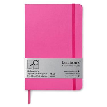 Imagem de Caderno Pautado taccbook Rosa 14x21 Ríg.