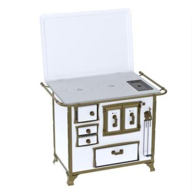 Imagem de Fogao a Lenha Venax n 2 Renaissance Chapa de Aluminio Branco Cald, SAI