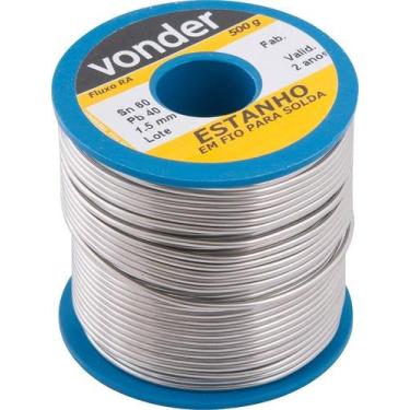 Imagem de Estanho Fio 1,5Mm 60X40 500G Carretel - Vonder