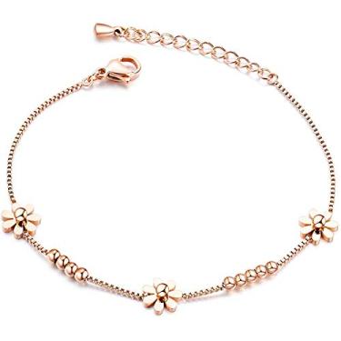 Imagem de Rockyu Pulseira FeMale, ワンサイズ, Aço inoxidável ouro rosa