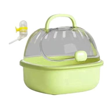 Imagem de Generic Gaiola de Transporte de Viagem de Hamster, Maleta de Transporte de Animais Pequenos, Portador Portátil de Viagem de Hamster para Animais Pequenos, Verde
