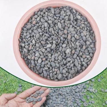 Imagem de CJGQ Pedras De Rio De 2,4 Lb, Seixos Para Plantas E Suculentas, Pedras Decorativas De Jardim Para Paisagismo Ao Ar Livre, Pedras Naturais Pequenas De Praia Mexicana, Pedras De Aquário, Cascalho Para T