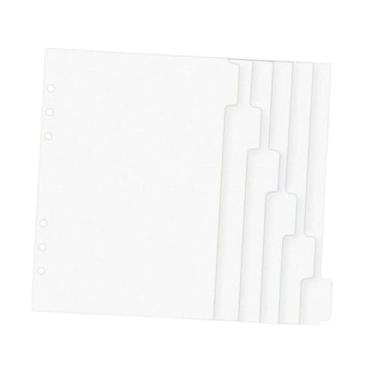 Imagem de KiBcsLic 6 folhas pasta pasta de folhas soltas pasta planejador inserir divisores de pasta 6 anel folha solta papel para estudantes planejador de orçamento, A6