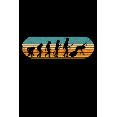 Imagem de Retro Wakeboard Evolution Of Man Wakeboarder Wakeboarding: Wakeboarding Wakesurfing Accessories | Dot Grid Journal, Notebook or Organizer | Notes, ... book, Scheduler, Task Checklist | 6x9 Inches