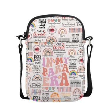 Imagem de POFULL Bolsa transversal para presente paraprofissional para professores presente de agradecimento paraprofissional na minha era para a era, In My Para