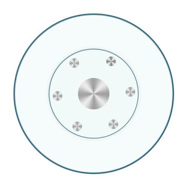 Imagem de SZG Mesa giratória grande de vidro temperado de 24" - prato giratório silencioso e suave para peça central de mesa de jantar para reuniões familiares, banquetes e casamentos, ótimo presente