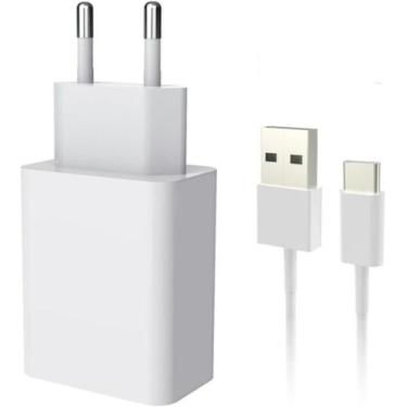 Imagem de Carregador Turbo Android 30W 4.0 Entrada Tipo C e Cabo USB  Tipo C 1m 