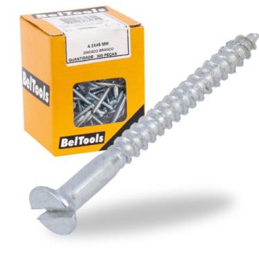 Imagem de 300 Parafuso p Madeira 4,2x45mm Soberba Chata Fenda Belenus - LEROY