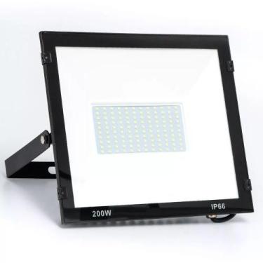 Imagem de Refletor Holofote Led 200w Smd Branco Frio Bivolt Iluminação Residenci