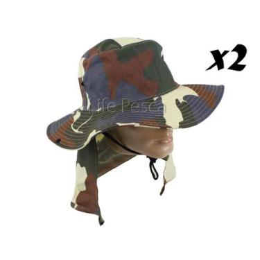 Imagem de Kit 2 Chapéus Pescador C/ Protetor De Nuca - Várias Cores - Nacional, 