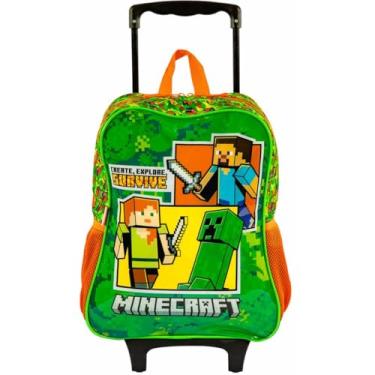 Imagem de Mochila com Rodinha, Minecraft Survive, Grande, 44 cm, Sestini