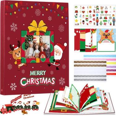 Imagem de Álbum de Fotos de Natal Jetec - Scrapbook com 80 Páginas (32x27,5x5,5c