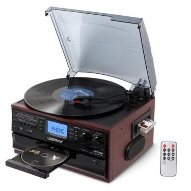 Imagem de Reprodutor de Discos de Vinil LoopTone 10 em 1 com Bluetooth - Design 