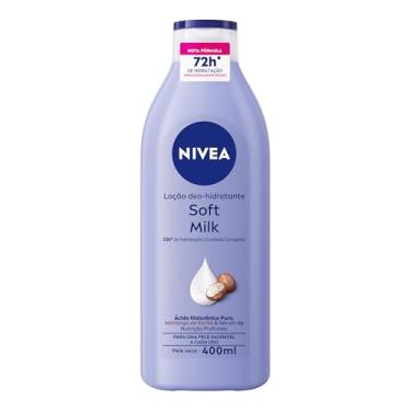 Imagem de NIVEA Loção Deo-Hidratante Soft Milk 400ml, Hidratação Profunda 72h, Hialurônico Puro, Corporal, Pele Seca
