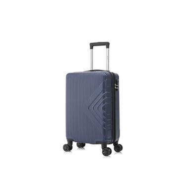 Imagem de Mala de Bordo Pequena para Viagem ABS Cadeado Integrado Rodas Giro 360º Padrão ANAC Expansor Azul- Cruzeiro Malas