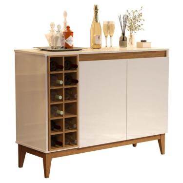 Imagem de Aparador Buffet Mônaco com 2 Portas e Adega - JLB MOVEIS,  Off White N