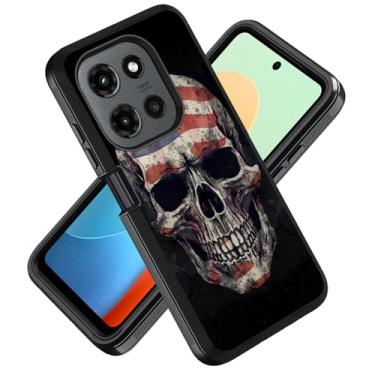 Imagem de ZXHSBROK Capa para celular Moto G Power 5G 2025, grau militar, resistente, 3 camadas, à prova de choque, capa protetora contra quedas para Motorola Moto G Power 5G 2025 6,8 polegadas, caveira com