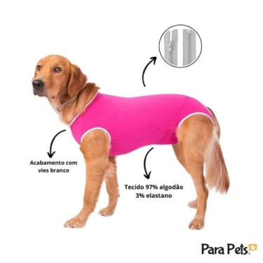 Imagem de Roupa Pos Cirúgica Com Zíper Fêmea Castração Pet - PARA PETS BOUTIQUE,