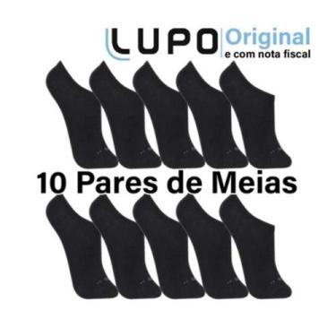 Imagem de Kit com 10 Pares de Meias Soquete Lupo Original, Cano Curto e Baixo em