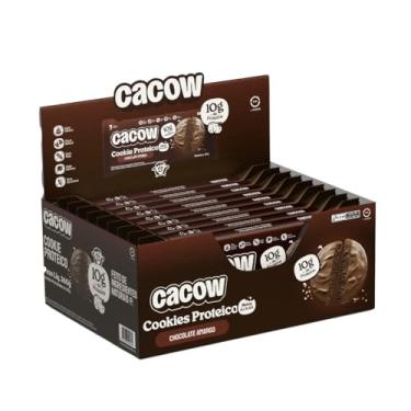 Imagem de Cookies Proteicos CACOW 40g – Caixa com 9 Unidades (360g) | 10g de Proteína por Cookie | Vegano, Sem Glúten, Sem Açúcar e Sem Lactose | Lanche Saudável Pré e Pós-Treino (All Black Chocolate Amargo)