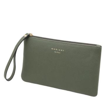 Imagem de Bolsa Carteira Clutch de Couro Mariart Cambuí, Army