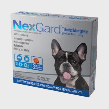 Imagem de Nexgard Antipulgas E Carrapatos Para Cães De 4,1 A 10kg C/3 Comprimidos